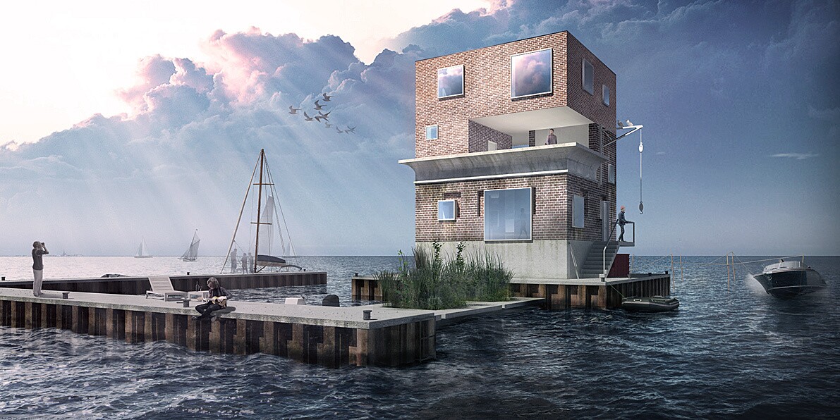 The architects plan to add an upper floor to the two story building (Image: MFRMGR)