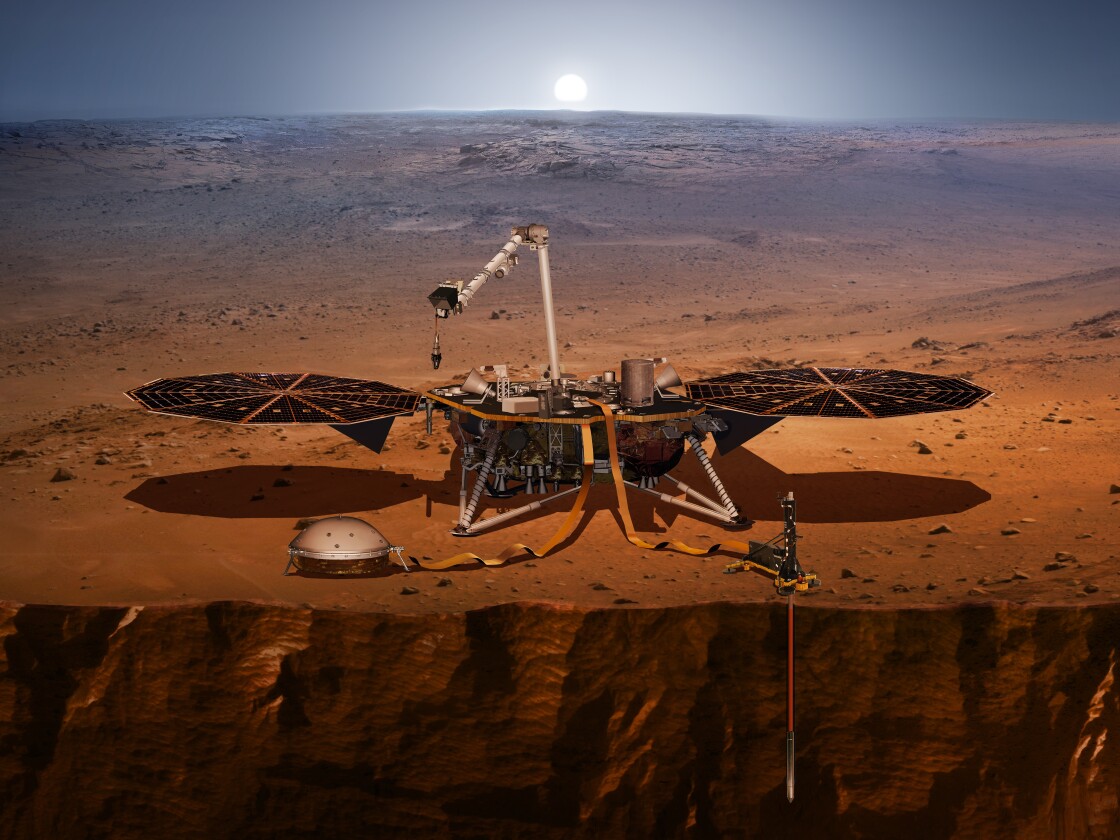 Artist's concept of the InSight lander