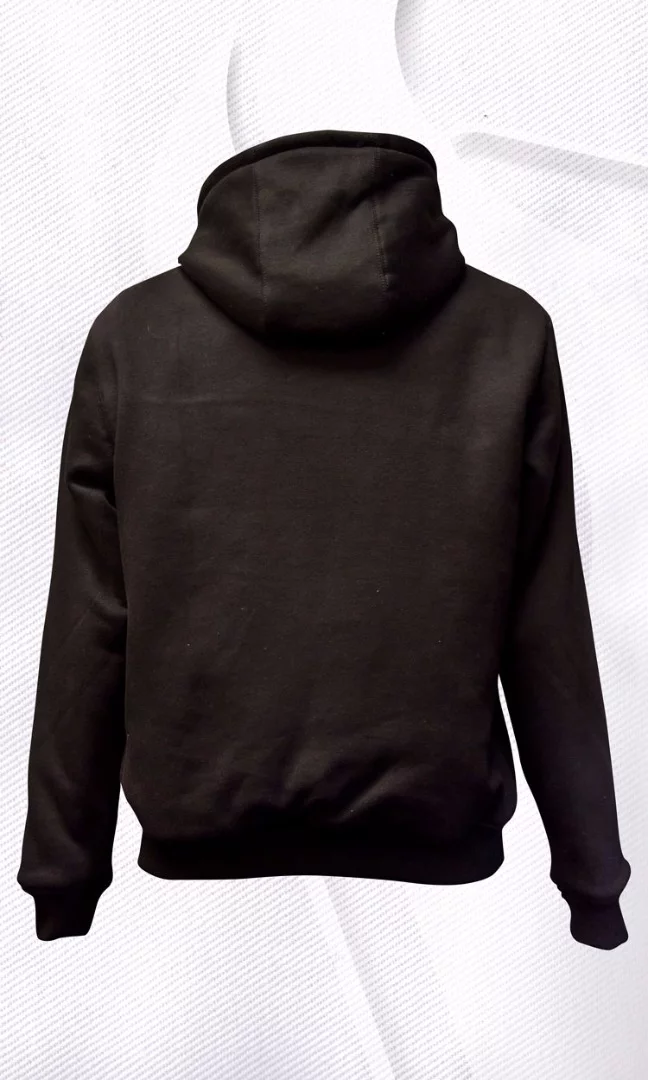 The backside of a Bull-it Jeans armored hoodie