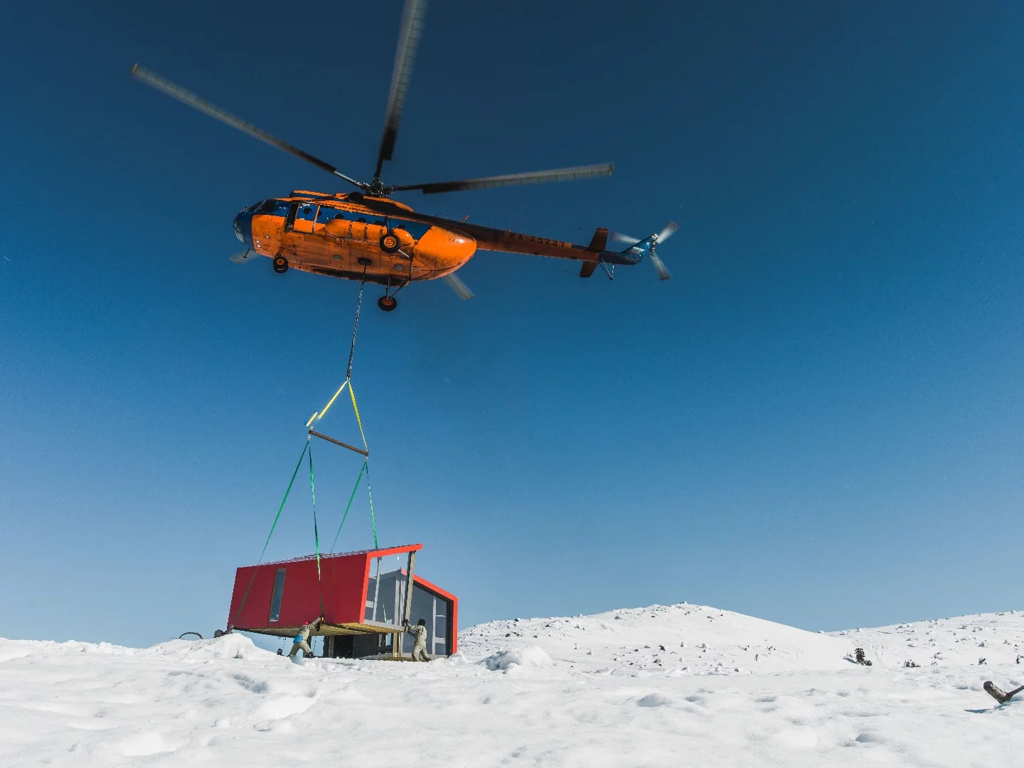 The cabin is now located in Kandalaksha, Russia, north of the Arctic Circle