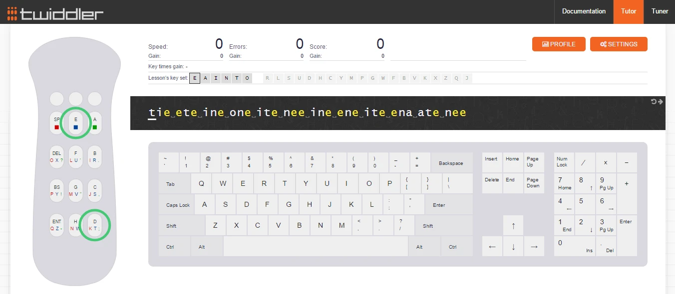 The Twiddler3 tutor is Mavis Beacon for the next generation, stepping a user through learning all the preconfigured key combinations.