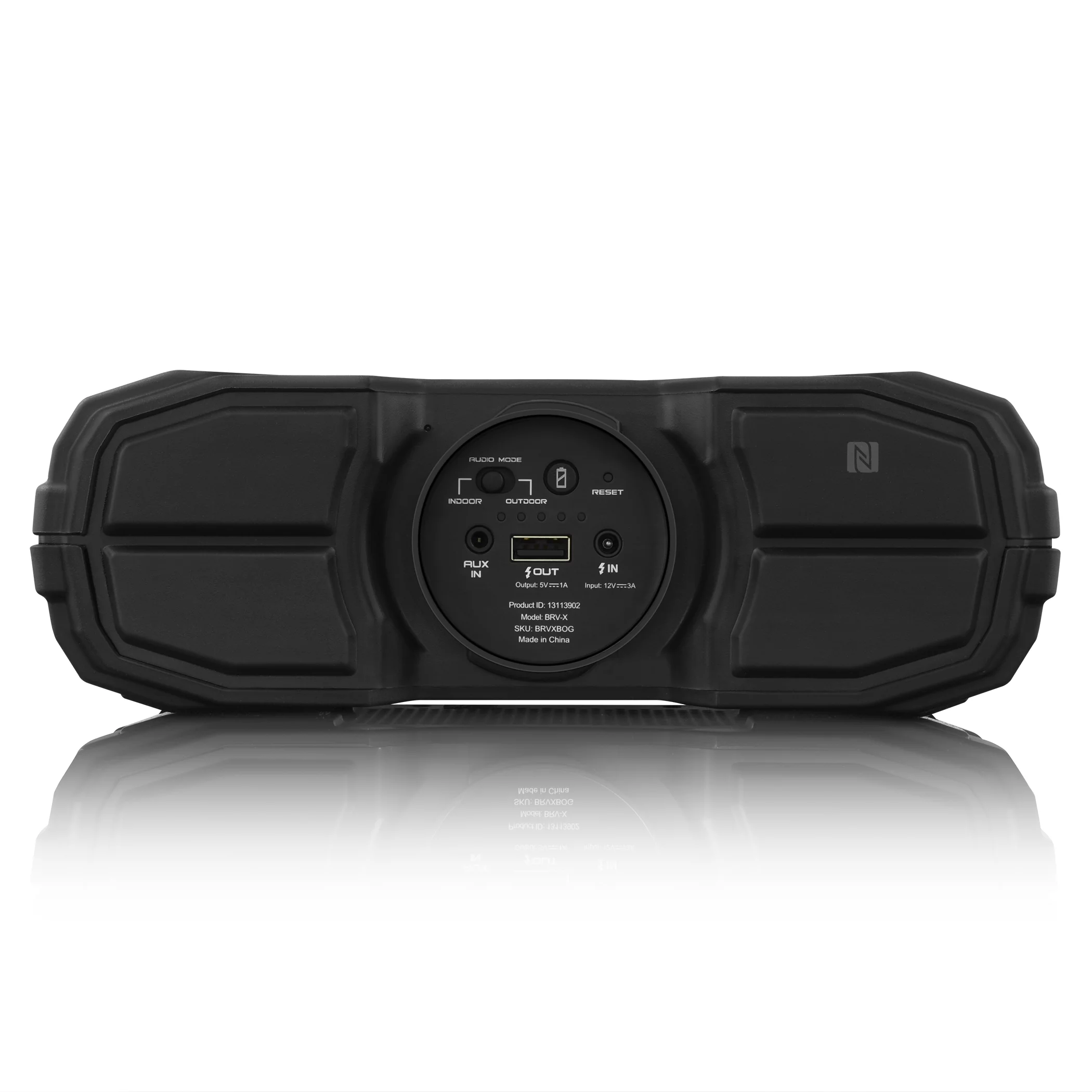 The speaker's battery can be used to top up smartphone, camera or music device batteries via the 5 V USB output port to the rear