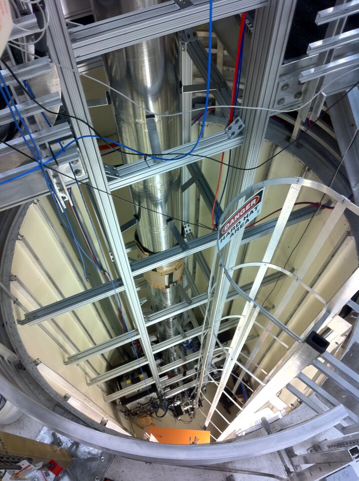 Drop tower at Stanford University used to test the broadband laser system (Photo: Stanford University)