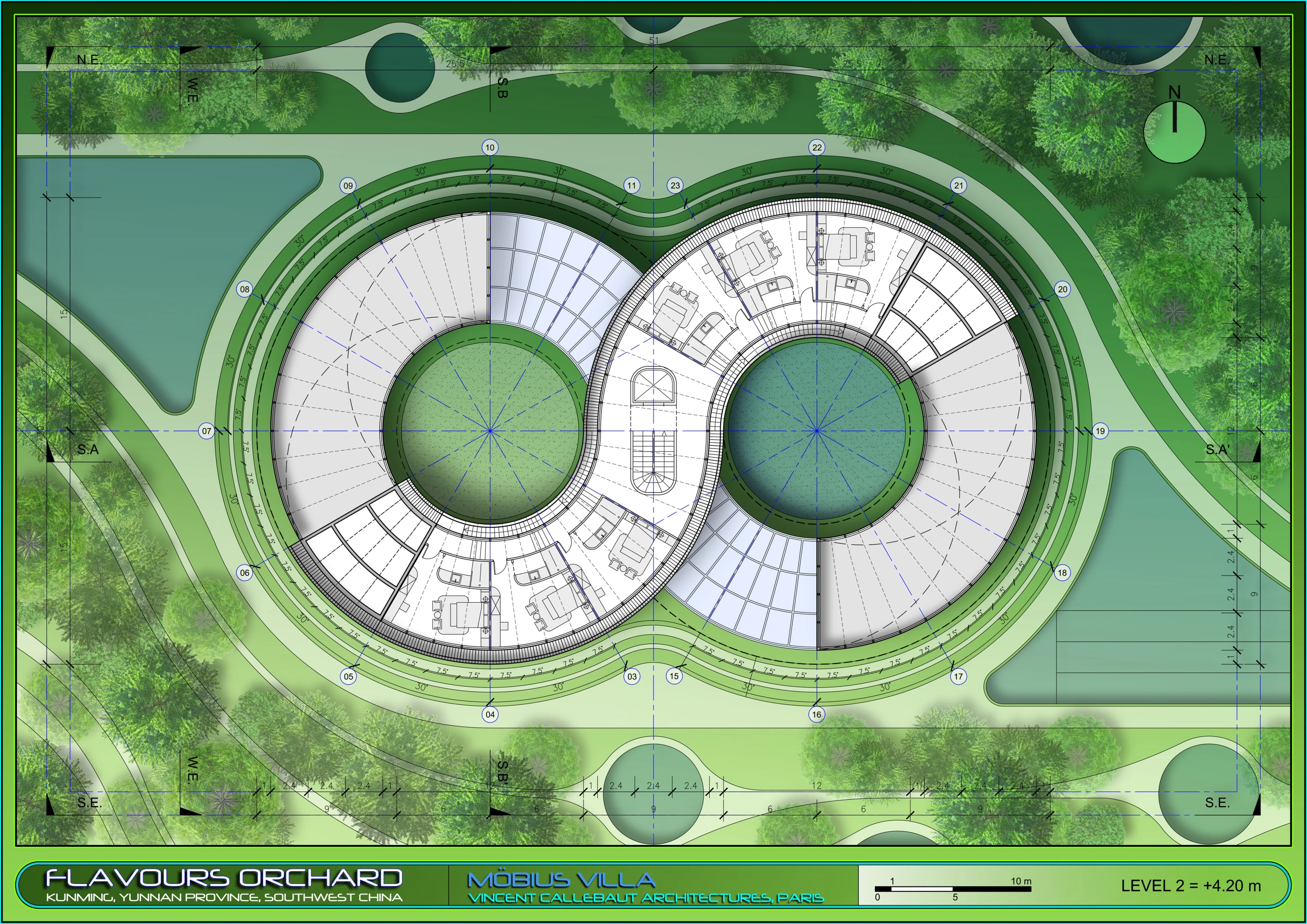 Mobius Villa level 2 (Image: Vincent Callebaut Architectures)