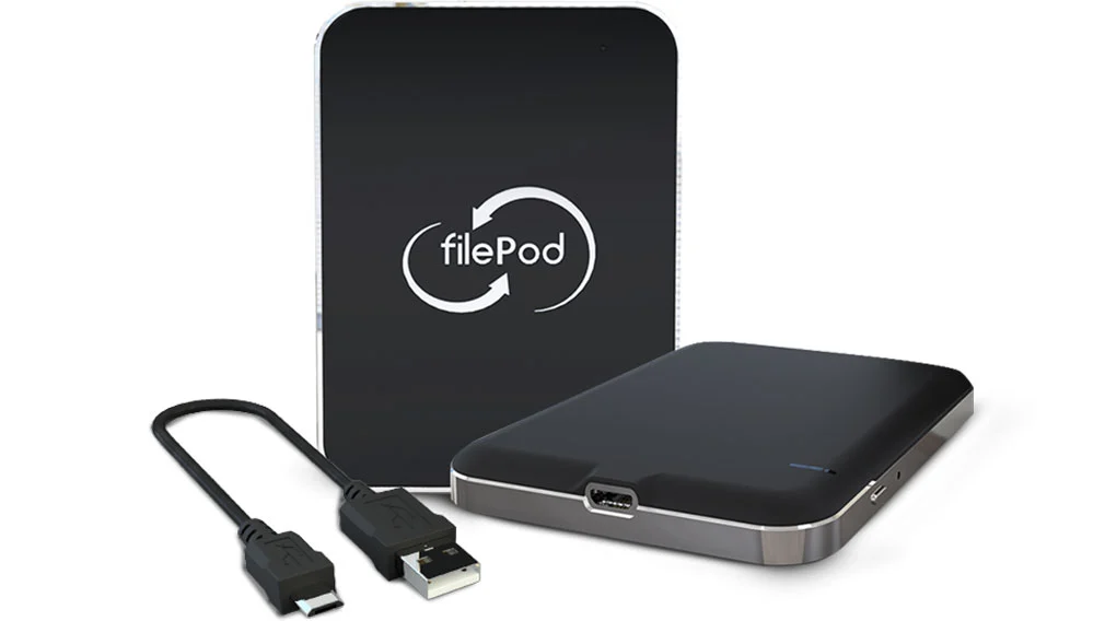 filePod is a pocket-sized device for securely accessing multiple cloud storage platforms