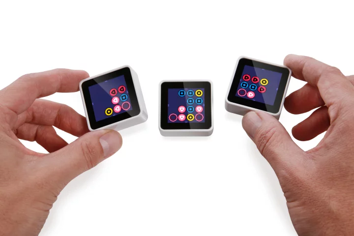 Sifteo Cubes are 1.5-inch gaming blocks with full color screens that respond to motion, and interact with the player and each other as they are moved around