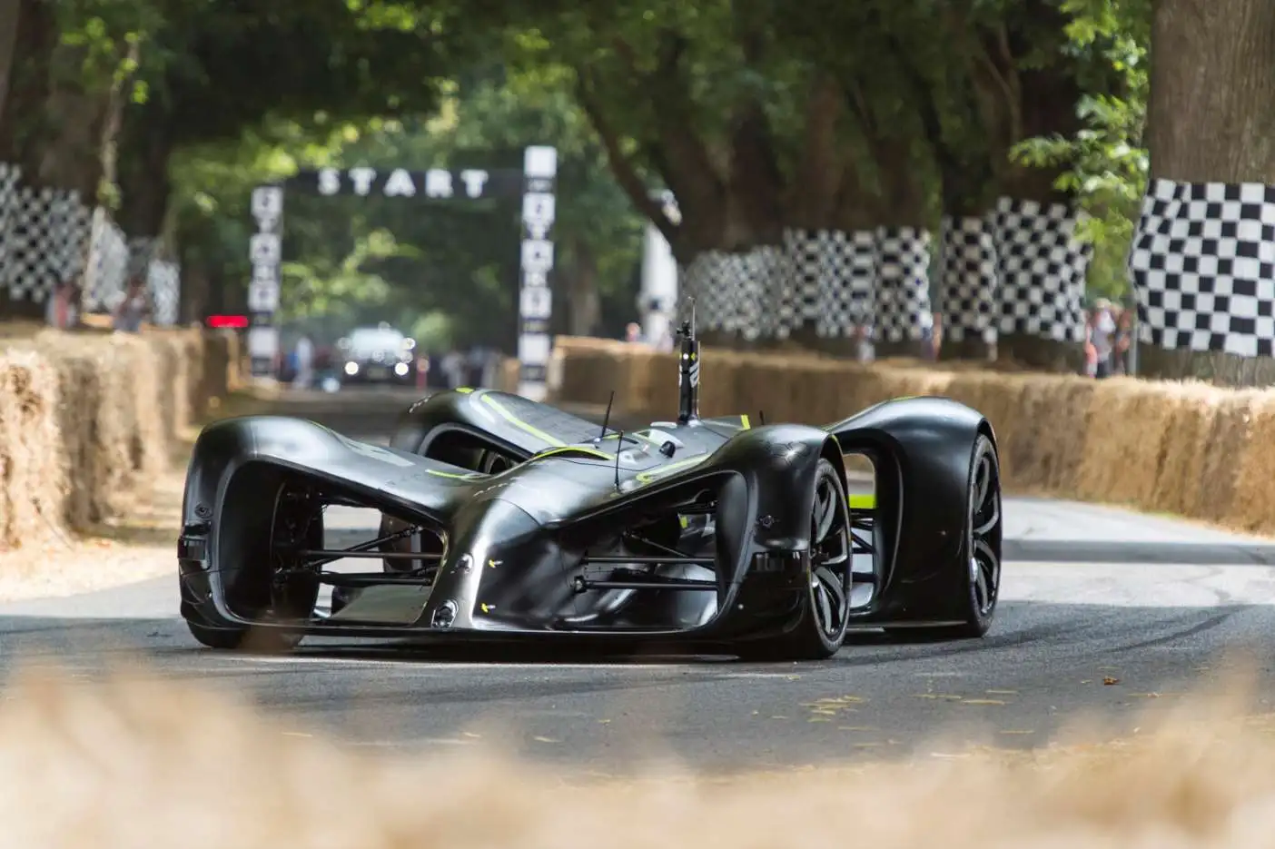 Roborace autonomous car during Friday's action at the 2018 Goodwood Festival of Speed