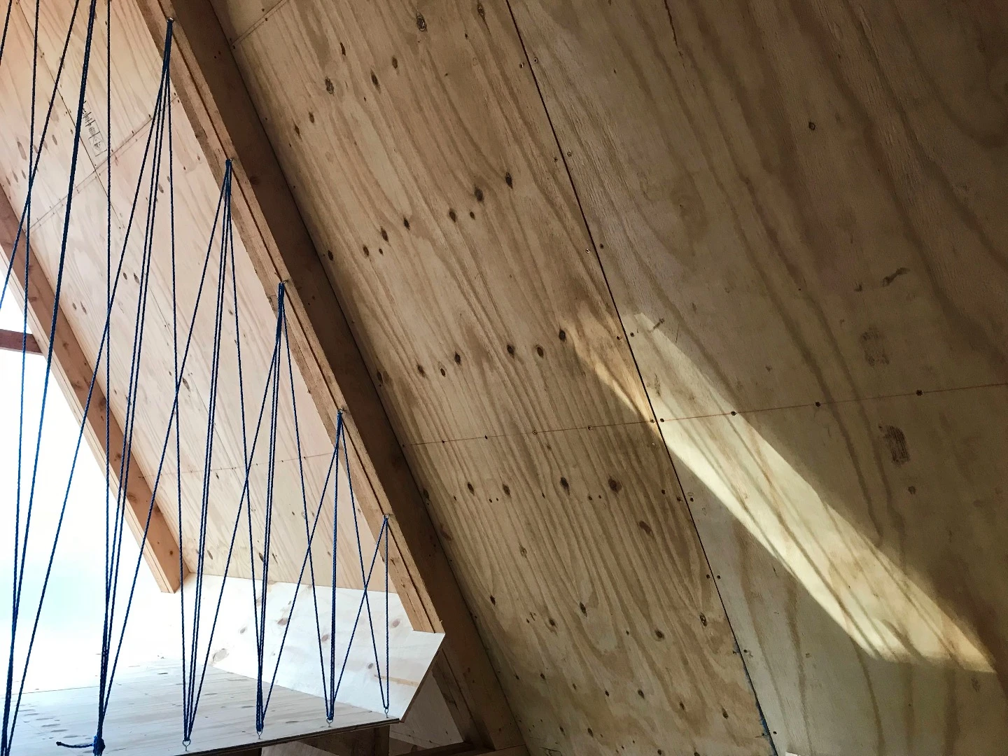 Trailer's rope handrails and guards are offcuts from a previous project by Invisible Studio
