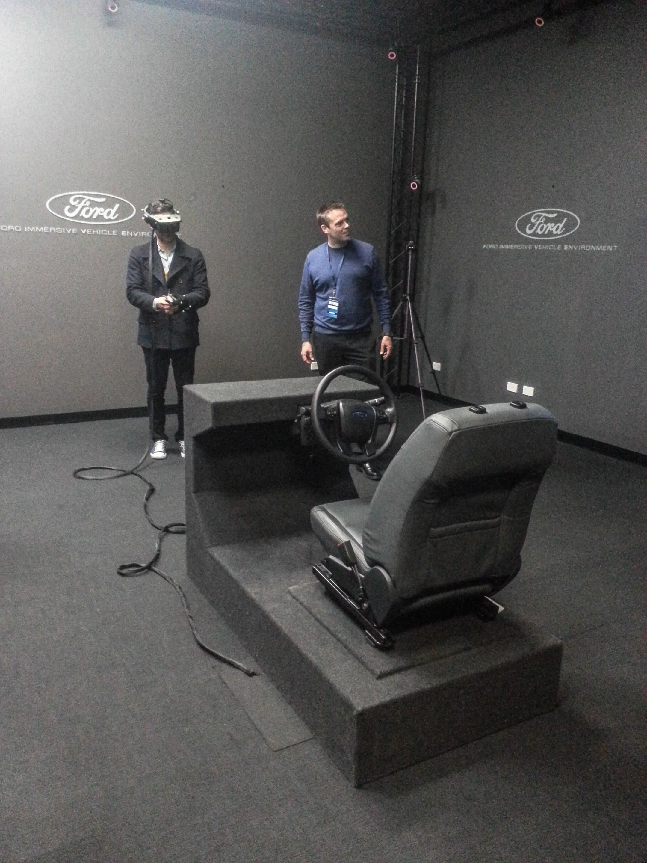 Ford Immersive Vehicle Environment: bare test rig allows users to sit inside virtual cars