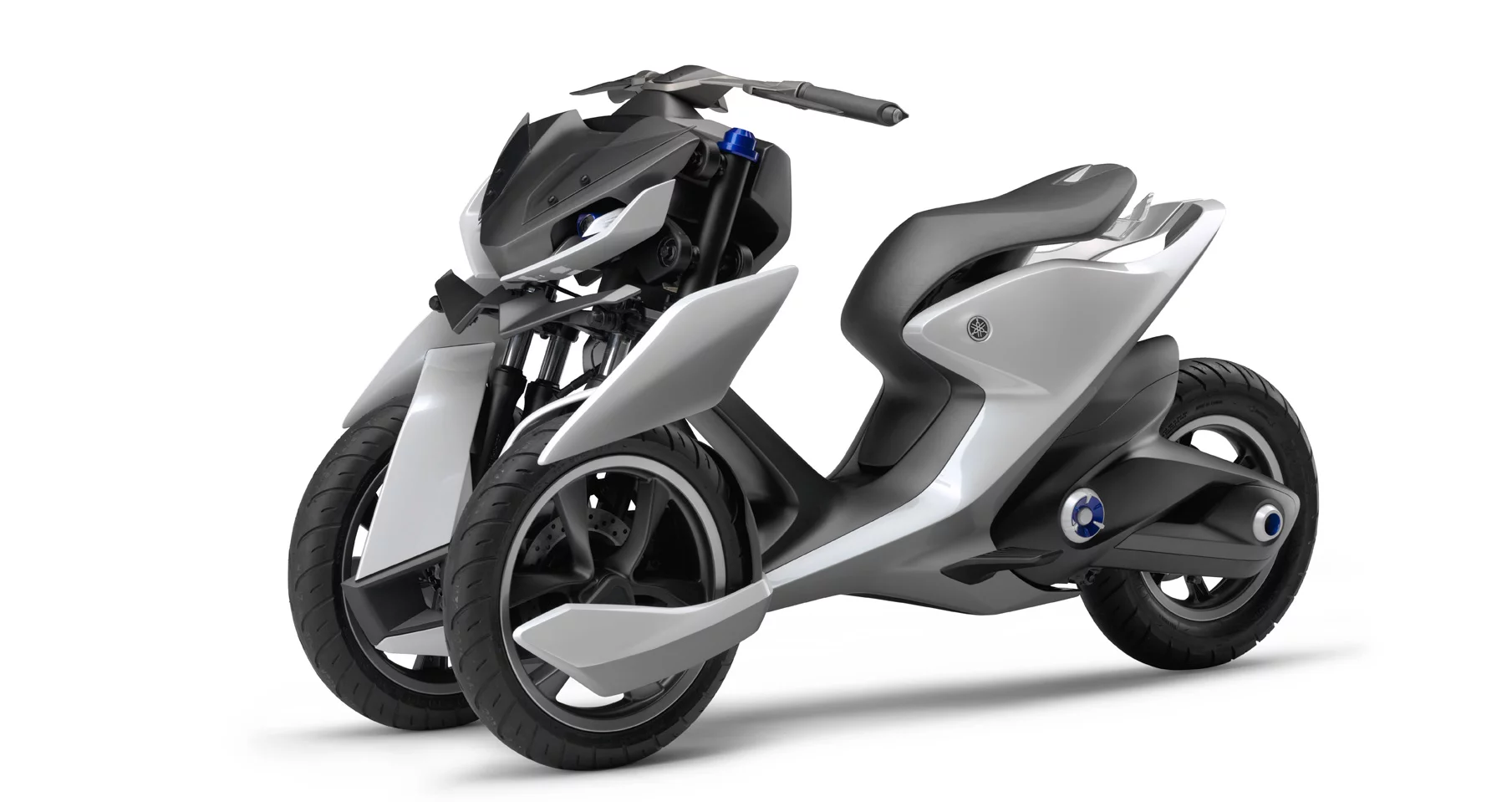 Yamaha's press material indicates that the 03GEN-f was designed with the underlying theme "Future Racing," emphasizing the Leaning Multi-Wheel mechanism and visually expressing both the futuristic feel and Yamaha's racing image.