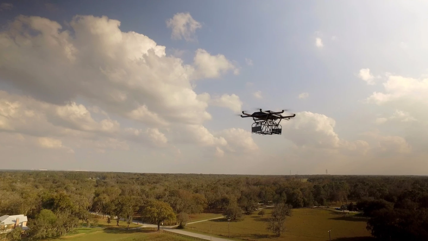 The Workhorse Horsefly in action. during trials with UPS.