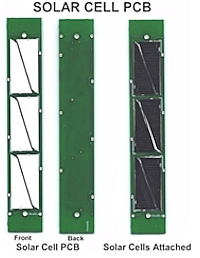 Solar cell boards for the TubeSat