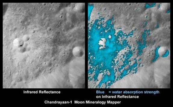 NASA first discovered signs of water in 2009, but they were soon dismissed (Image: NASA)