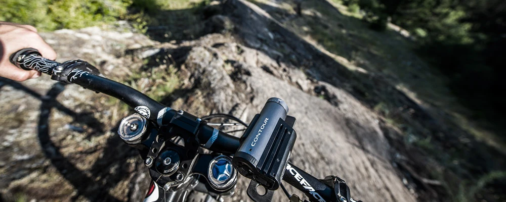The Contour +2's swiveling lens allows it to be mounted sideways, or even upside down