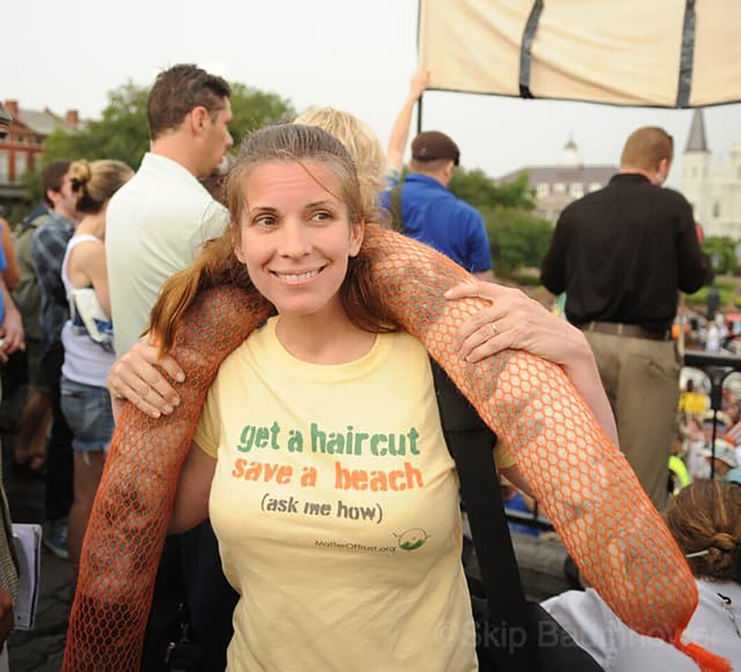 Lisa Gautier, co-founder of Matter of Trust - "get a haircut, save a beach" ...quite catchy