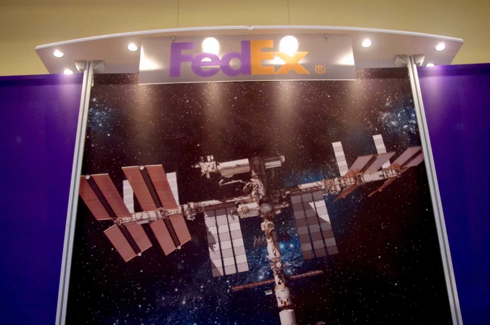 The FedEx booth at the exhibit raised a few eyebrows as attendees wondered if the courier company was planning a trip to space. It turns out it was there to talk about its role in transporting both heavy machinery, like rocket engines, as well as space-based experiments for NASA and various other public and private entities.