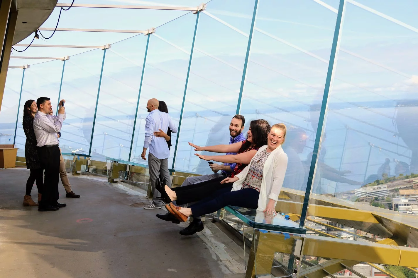 176 tons of new glass were used in a renovation of Seattle's Space Needle tower