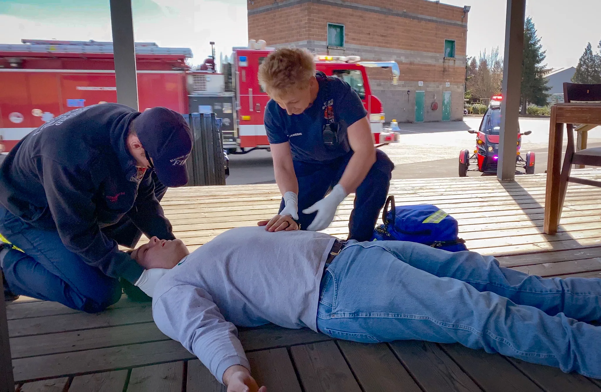 Emergency personnel first at the scene could asses the situation and deal with minor incidents themselves