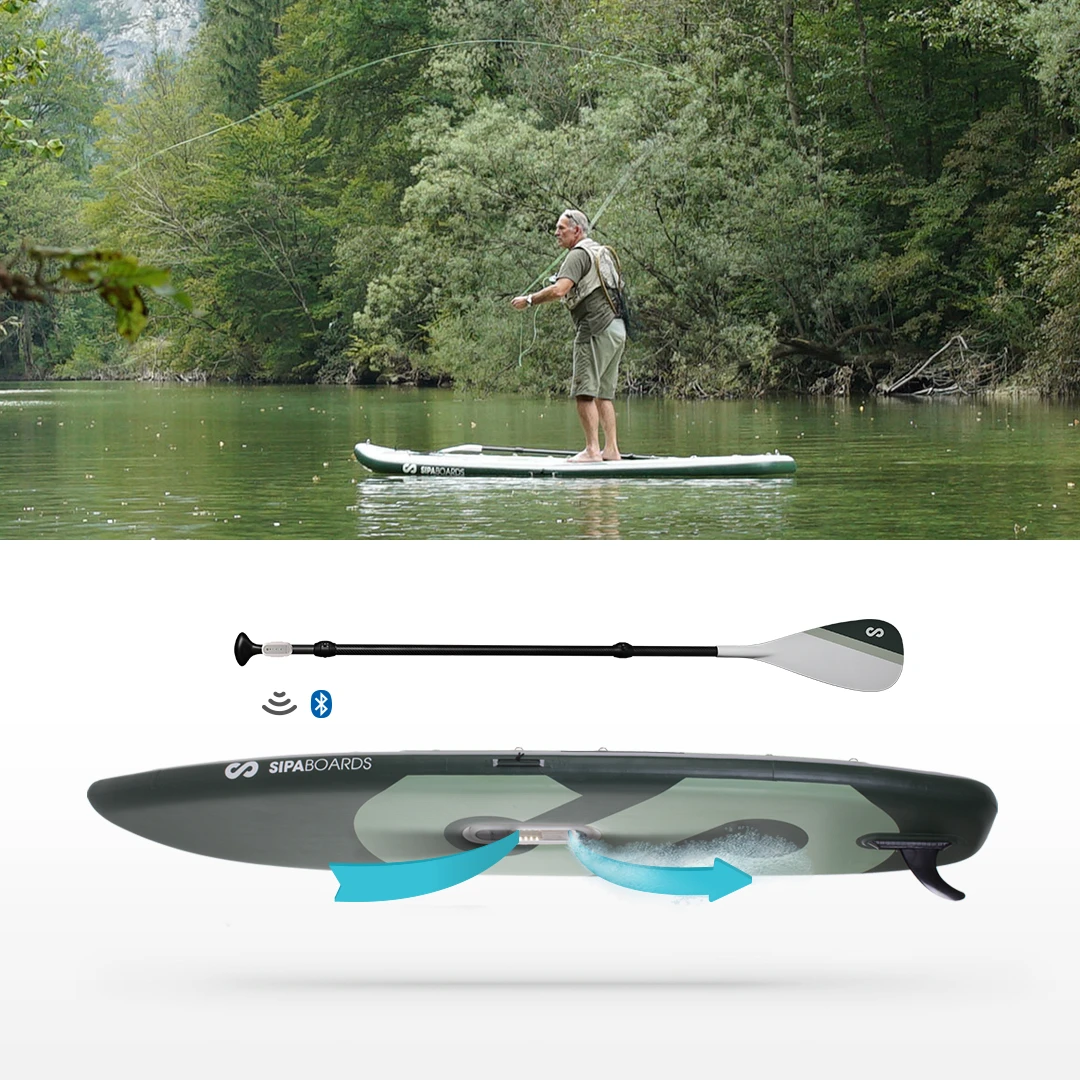 The Fisherman measures 335 x 90 x 15 cm (131 x 35 x 6-in) when fully inflated