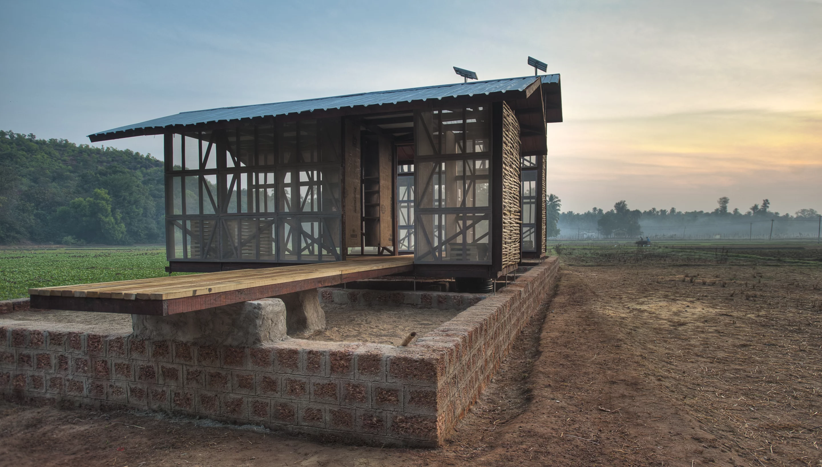 The prototype is built among the Western Ghats mountain range in the Indian state of Karnataka (Photo: Pasi Aalto/Rintala Eggertsson)