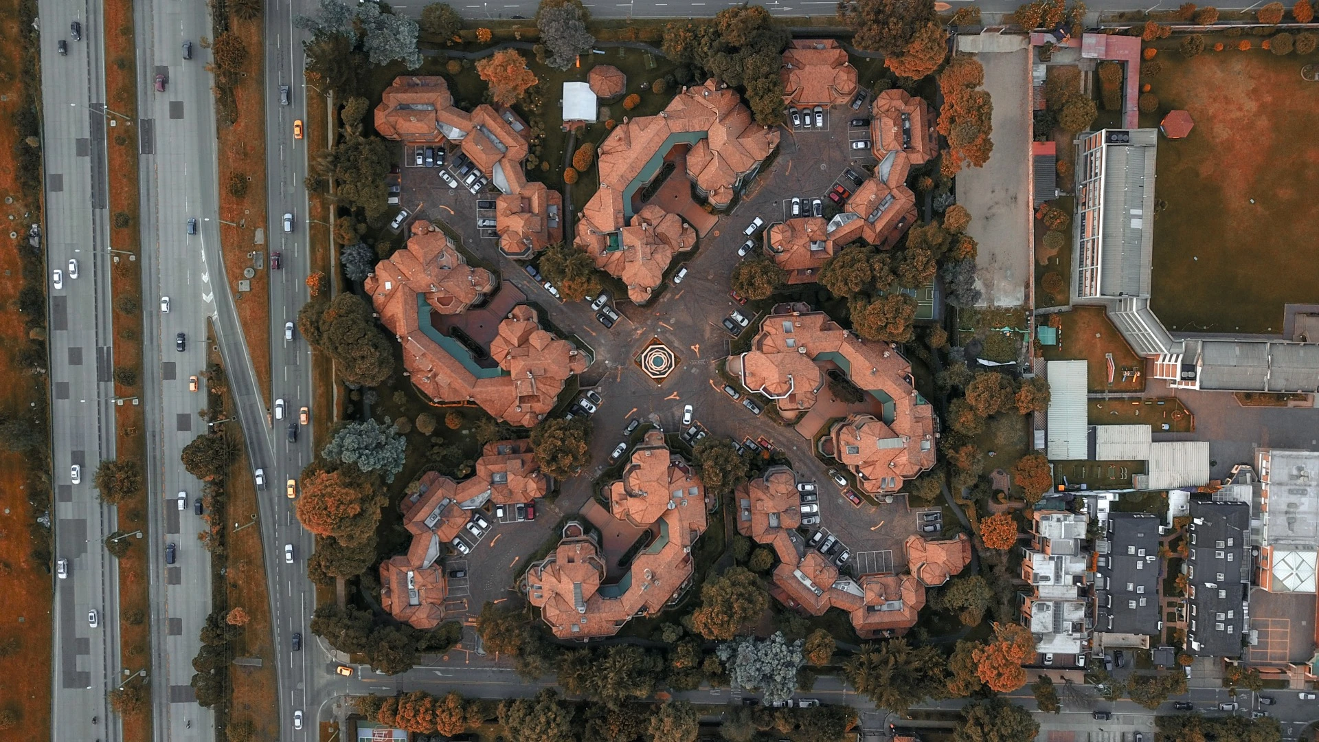 Volume 3 of an ongoing series called Aerial Facades from Camilo Monzón Navas in Colombia (Credit: MonzoonPhoto Behance CC BY-NC-ND 4.0)