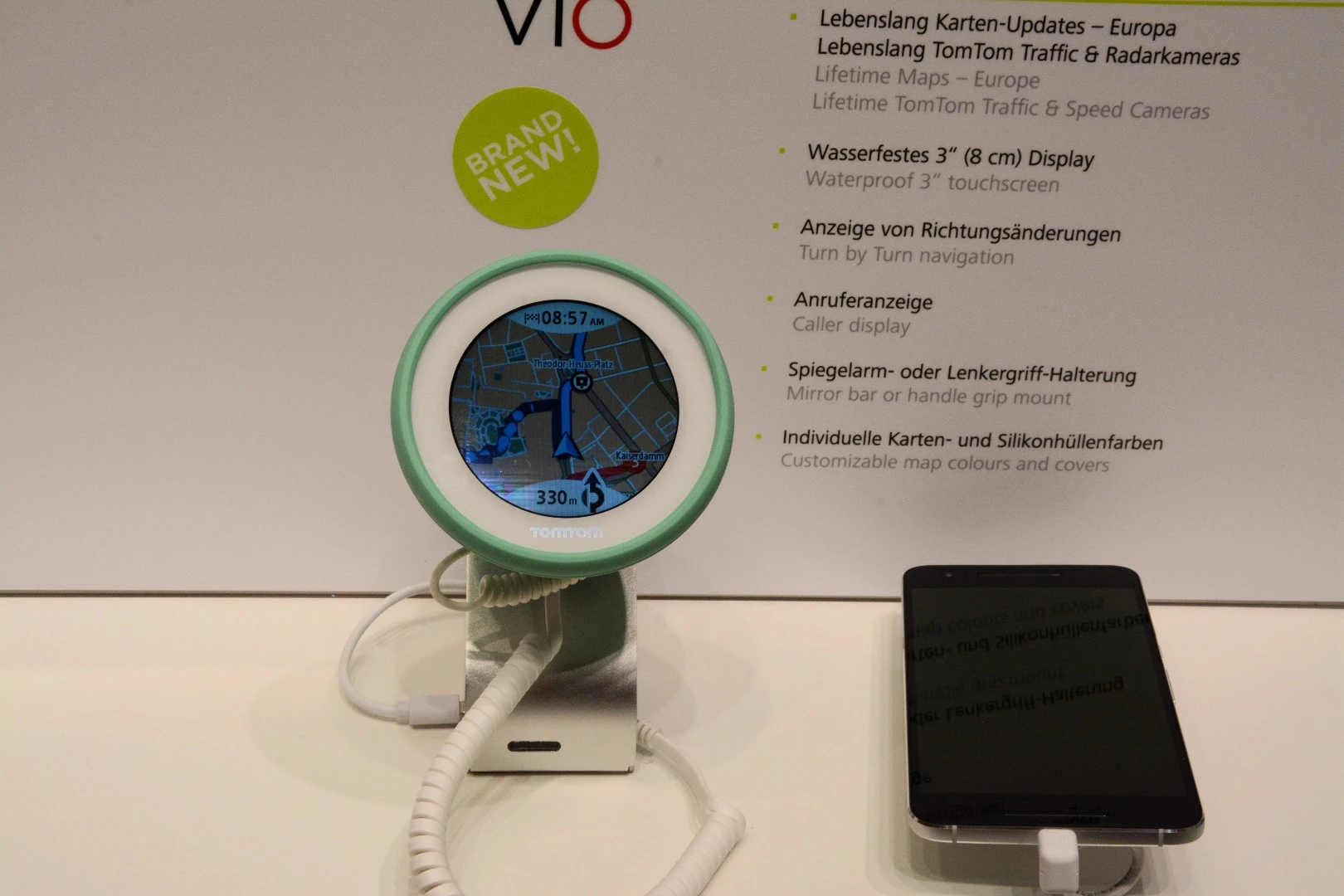 The TomTom VIO on show at IFA 2016