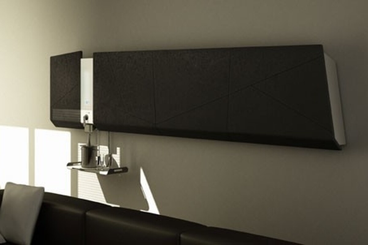 Cactus Designers' wall-mounted bar is sleek, slick and sexy