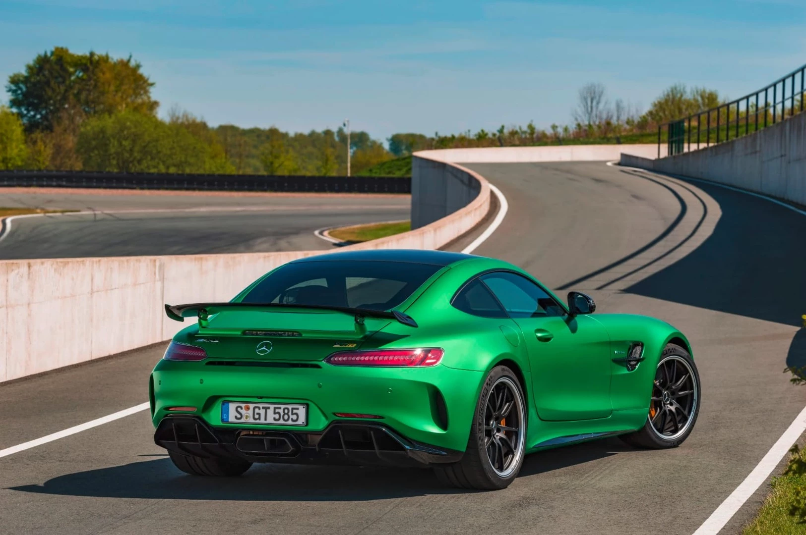 The V8 in the AMG GT R is twin-turbocharged