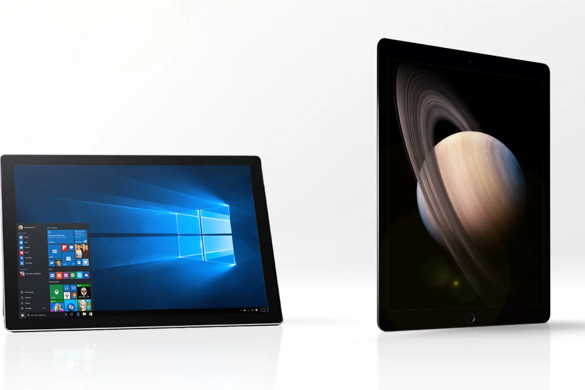 Gizmag compares the features and specs of the Microsoft Surface Pro 4 (left) and Apple iPad Pro