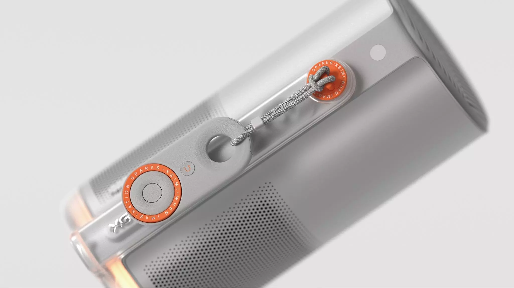 A Bluetooth remote can be slotted through the lanyard mount