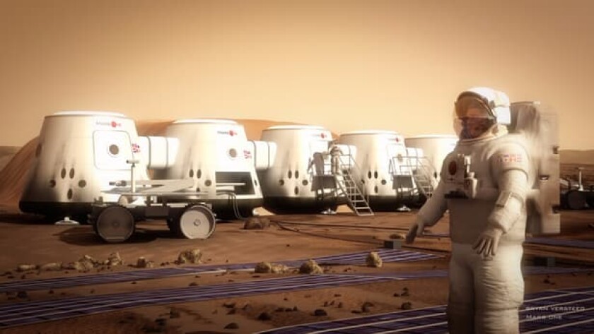 Artist's concept of the Mars One colony