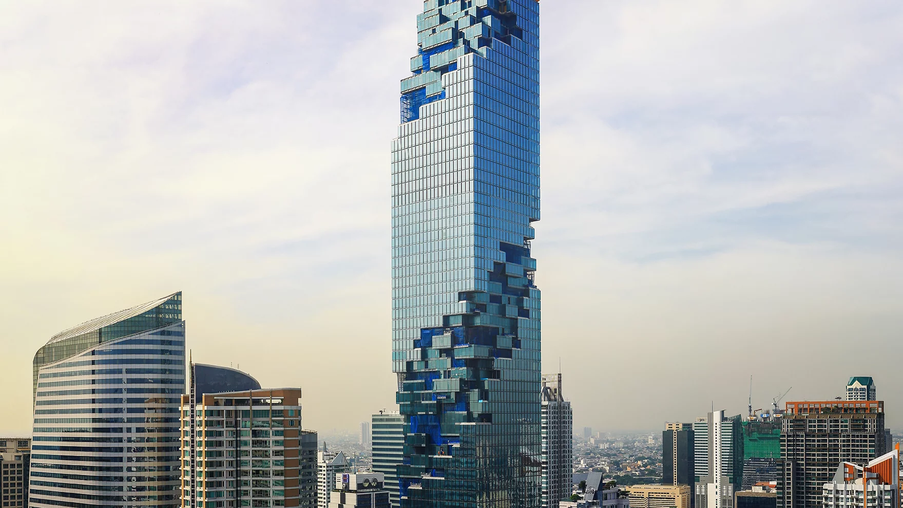The MahaNakhon was designed by Buro Ole Scheeren Group