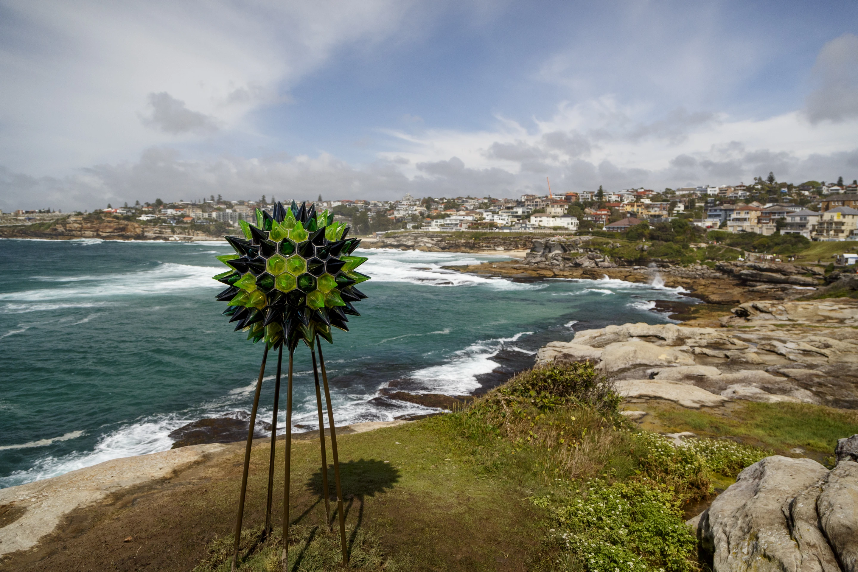 Sculpture by the Sea: Macrocosmia Series, Sargasso Sphere, by Elizabeth Kelly