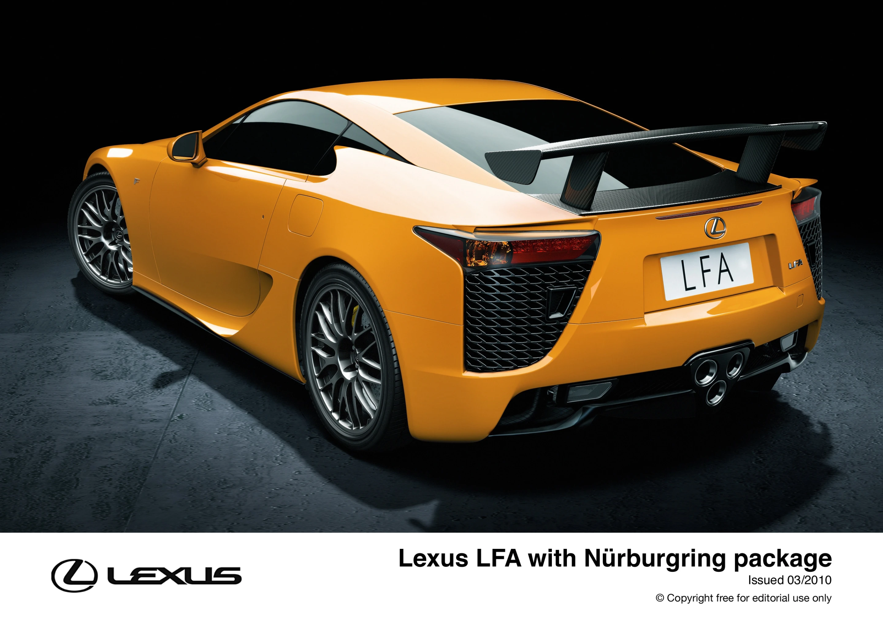 The Lexus LFA with a Nurburgring kit which adds a lot more than just good looks