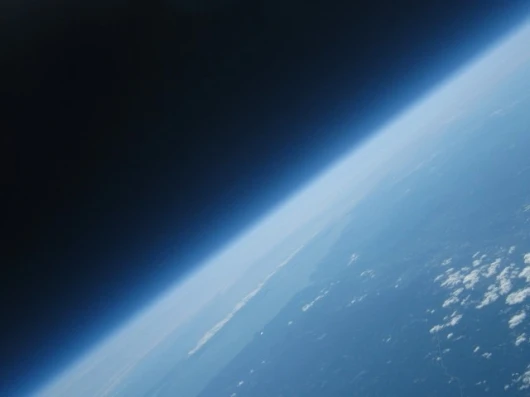 The Earth as seen from probably the cheapest balloon photography setup ever