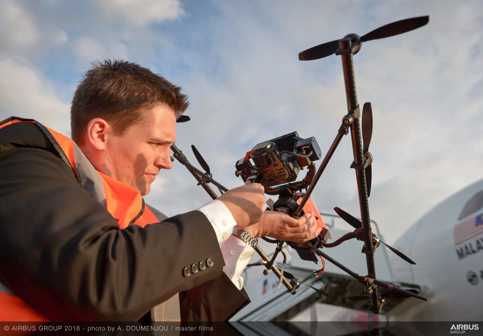 The drone features Intel RealSense cameras for intelligent obstacle navigation and a 42-megapixel full-frame camera for data capture