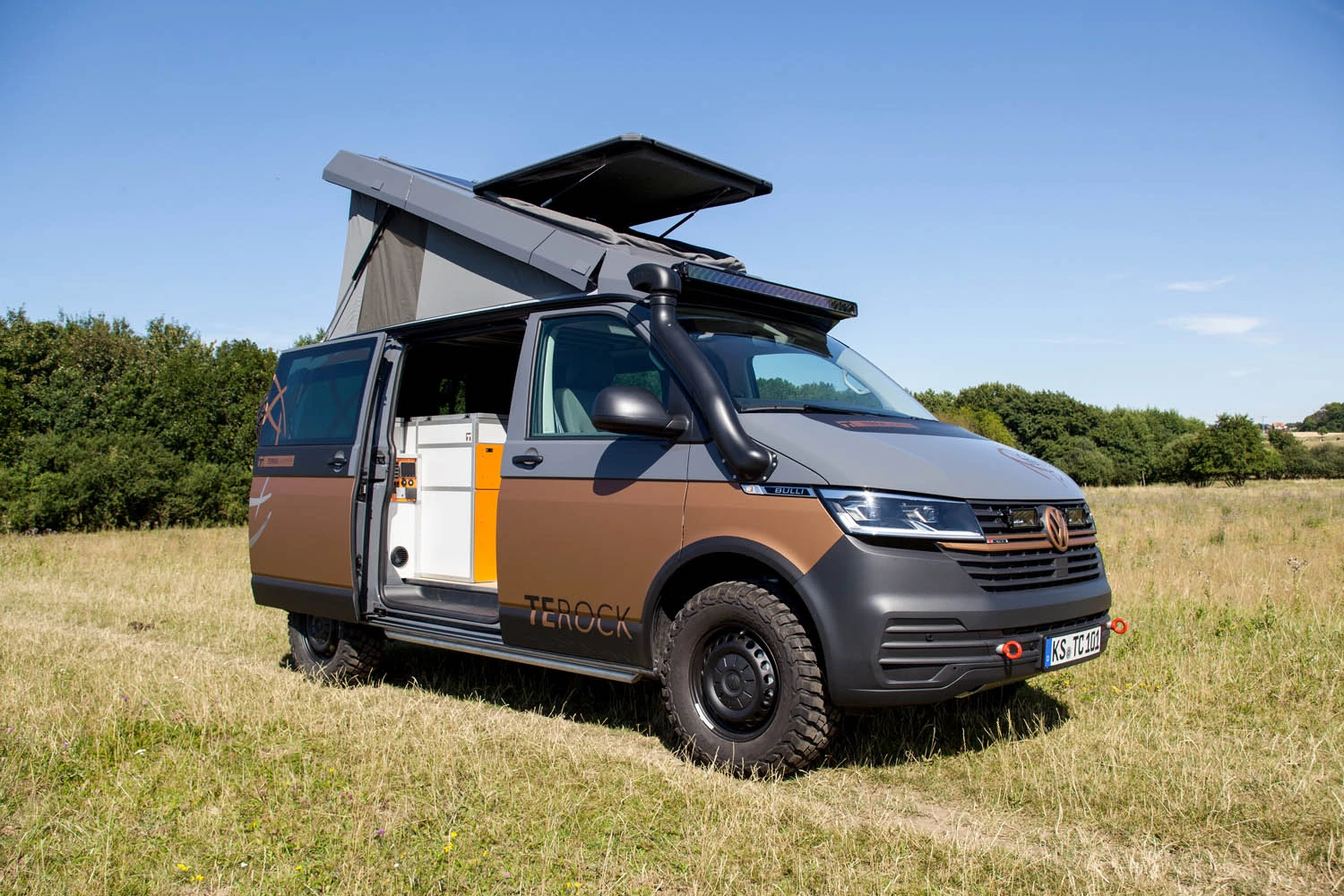 The updated VW T6.1-based Terracamper Terock all dressed up with off-road options