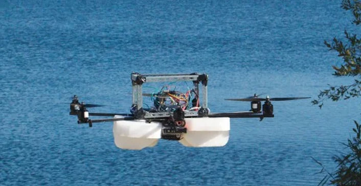 The UAV in flight