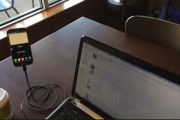 The Magic Phone Stand seems to make your smartphone appear as if it's floating in mid-air