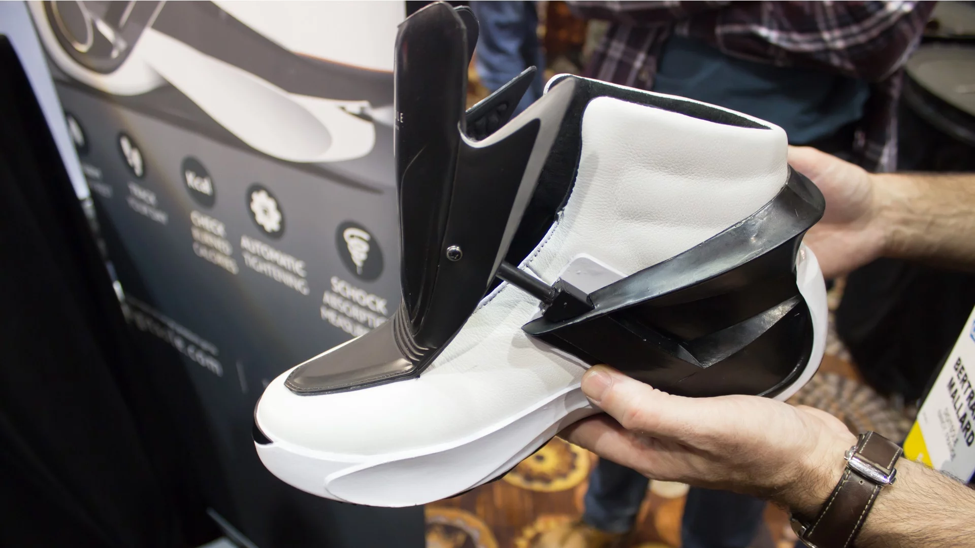 You can use a paired smartphone to control the heat, lights and tension in the Digitsole Smartshoe