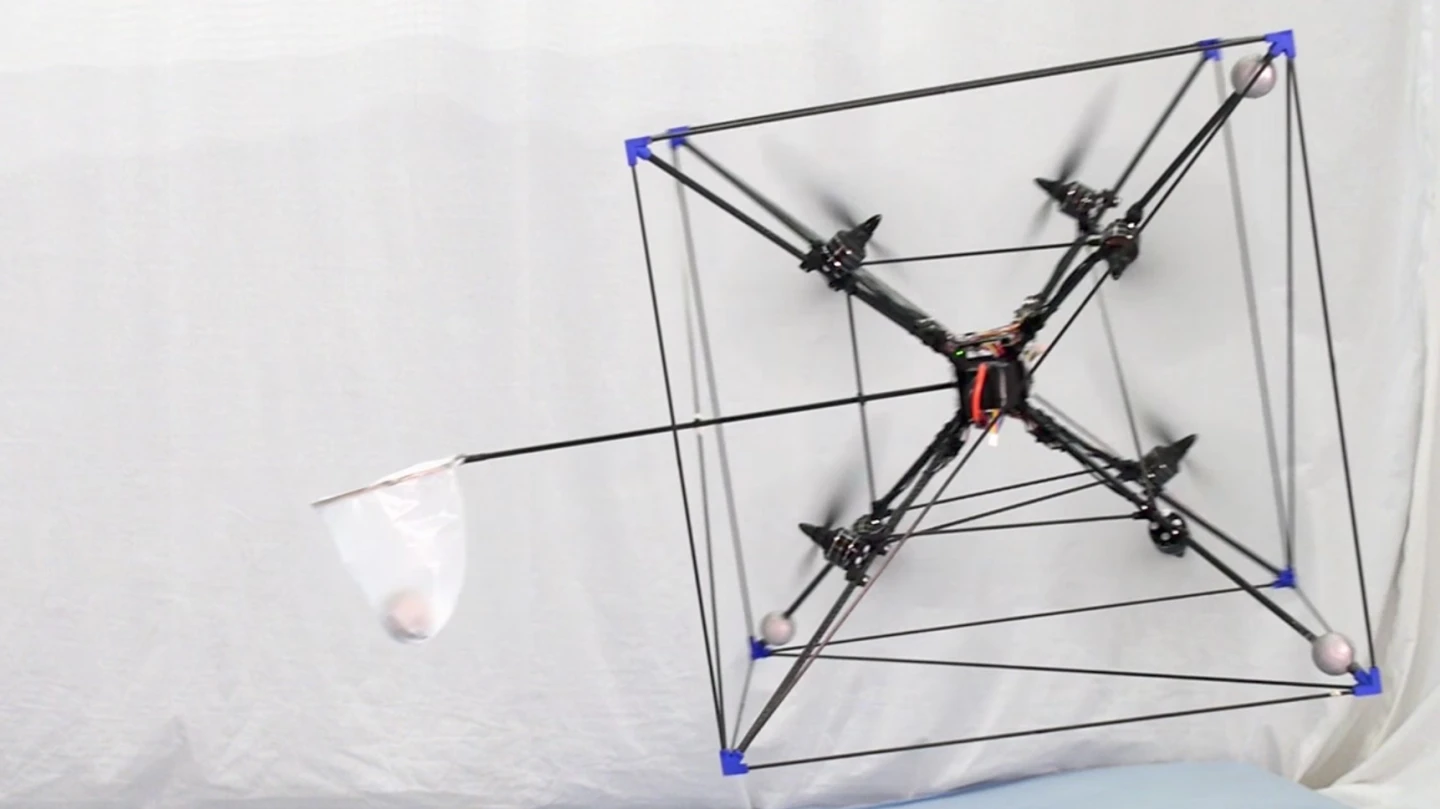 The Fetching Drone can catch a ball lobbed in its general direction