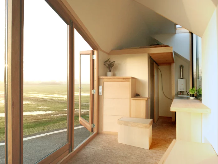 Glas has intentions to add solar panels and a battery kit at a later stage to the home, which will enable it to supply its own electricity