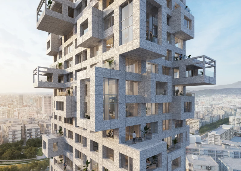 Blocky Tower Boosts Living Space With Extraordinary Cantilevering Facade ?url=https%3A%2F%2Fnewatlas Brightspot.s3.amazonaws.com%2Fd1%2F2f%2Ffecb50b848d8bfae940ee1f146d5%2Fmvrdv Out Of The Box 02 Mvrdv