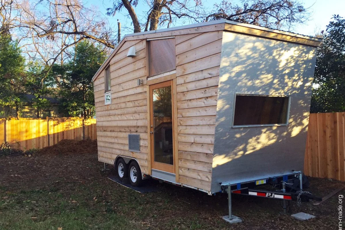 Armstrong completed her tiny house a few months ago and is currently living in it full time