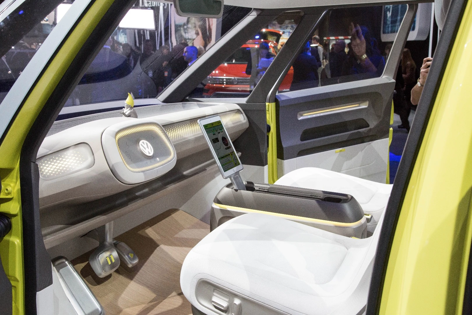 Behind the wheel of the VW I.D Buzz