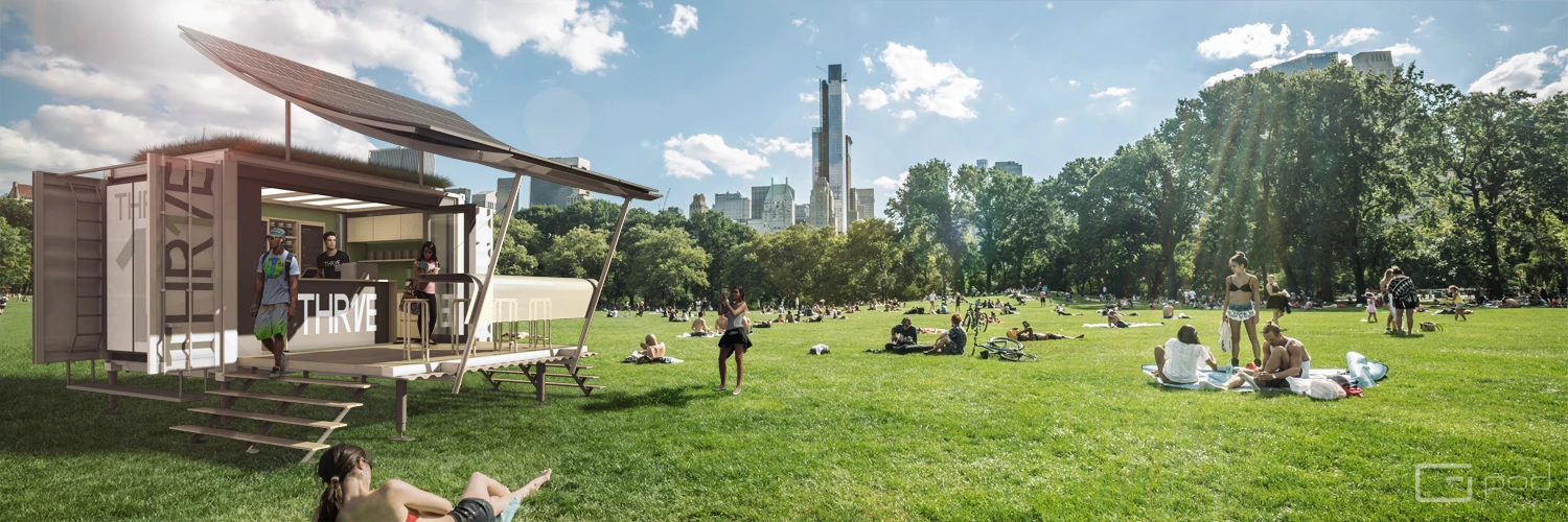 The Dwell's expandable design involves manually pushing out the east west and south push-outs, and is a one-person job. (Image: G-pod)