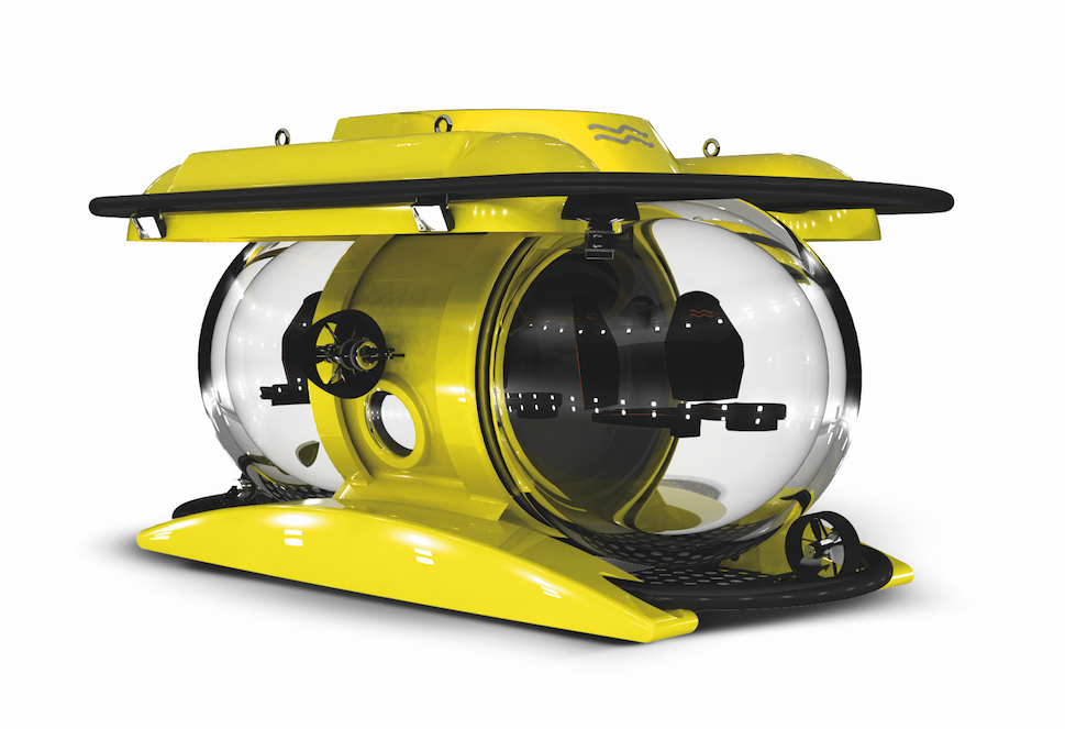 U-Boat Worx places passengers behind two large acrylic spheres for a panoramic view