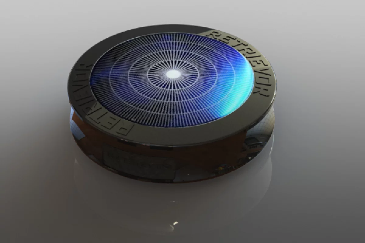 Retrievor is solar powered and roughly the size of a US quarter