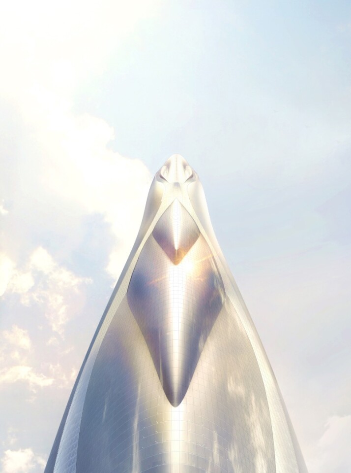 The Shenzhen-Hong Kong International Center will be over twice the height of the Eiffel Tower and about the same height as nine Boeing 747-8 airliners, stacked nose to tail