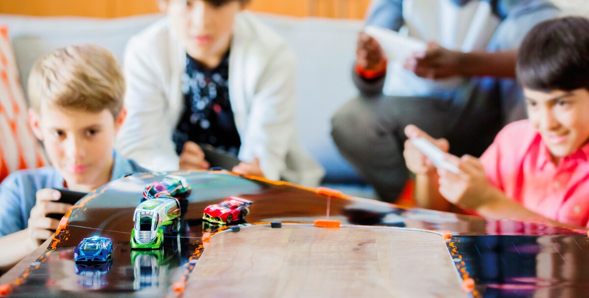 Anki Overdrive is a smartphone controlled car track racing game, and now features added trucks